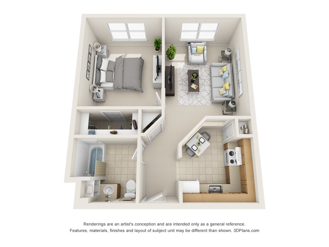 Floor Plan - 1 Bedroom