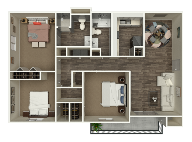 Three Bedroom | Two Bathroom - Three Bedroom | Two Bathroom