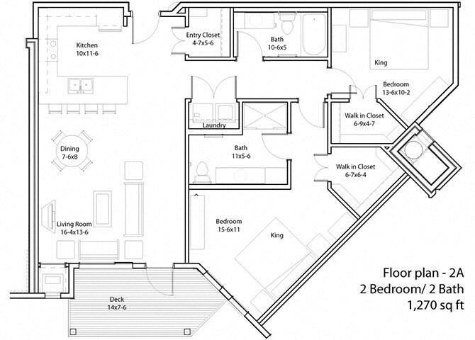 Floor Plan - Two Bedroom - A