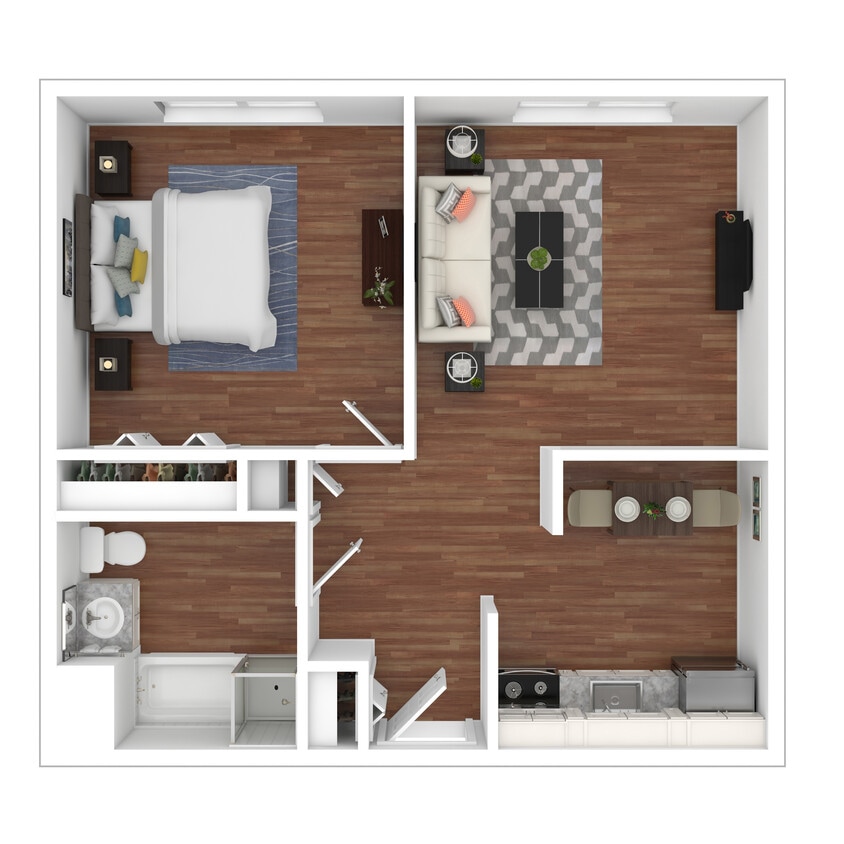 Floor Plan - One Bedroom