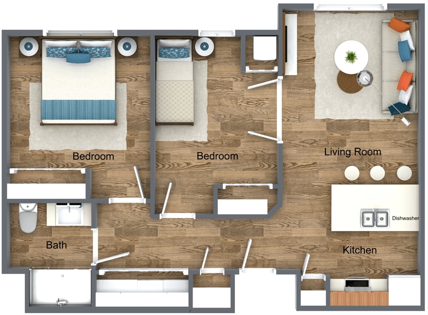 Floor Plan - 2 Bedroom