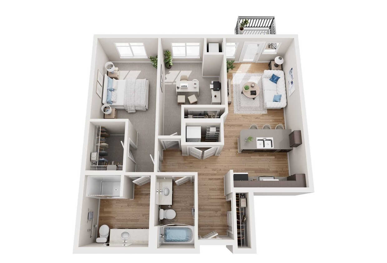 Floor Plan - 2x2 - D1