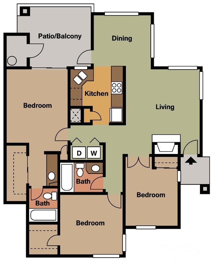 Floor Plan - 3A Newly Remodeled