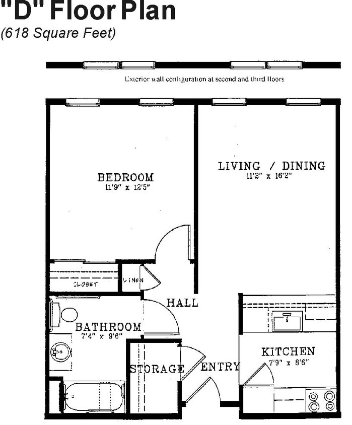 Floor Plan - 1 Bedroom
