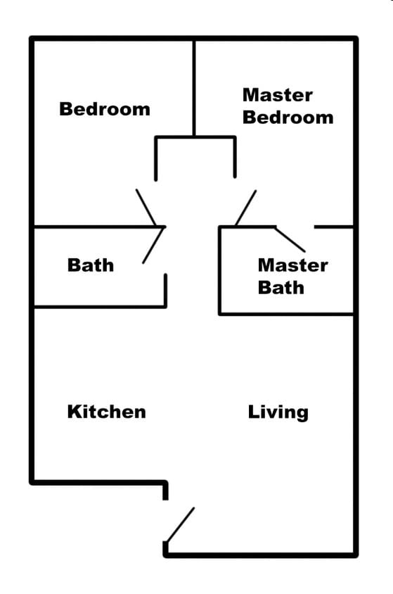 2BR/2BA - ML1-1X1-MKT-S
