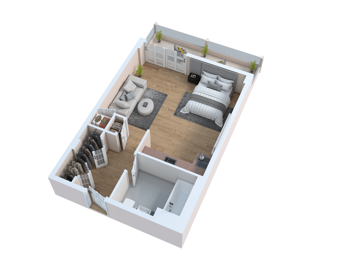 Floor Plan - Studio (Renovated)
