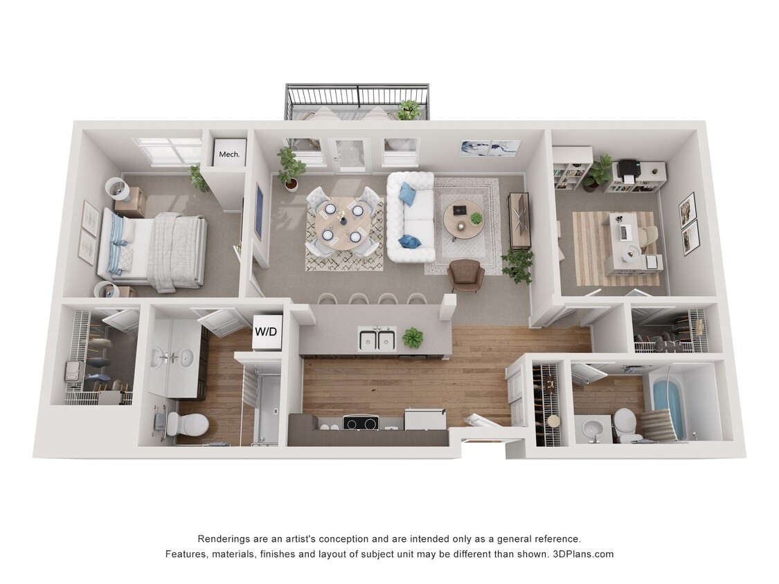 Floor Plan - 2x2 - D11