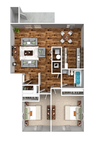 Two Bedroom One Bathroom - Two Bedroom One Bathroom
