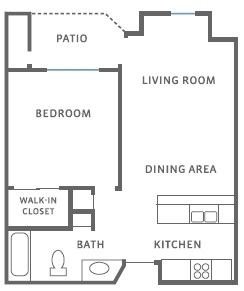 1BR/1BA - The Oak