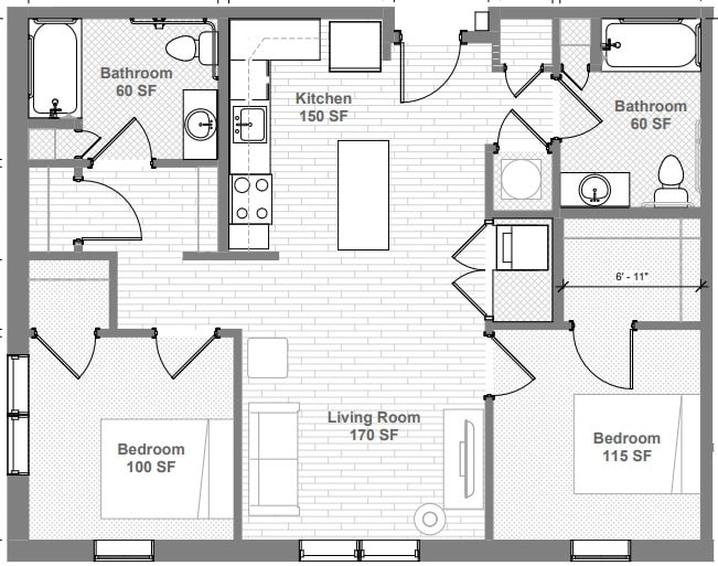 Floor Plan - 2 Bedroom 