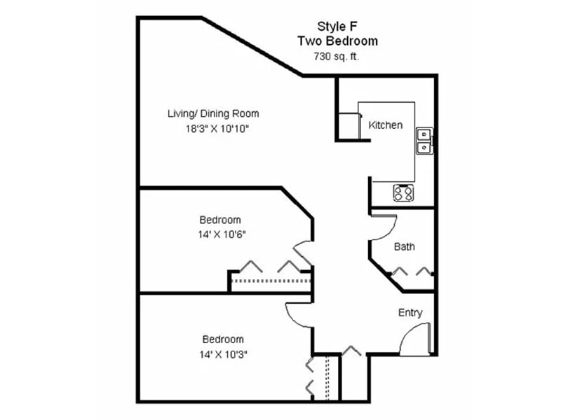 Floor Plan - 2x2