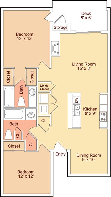 Floor Plan - 2X2 E