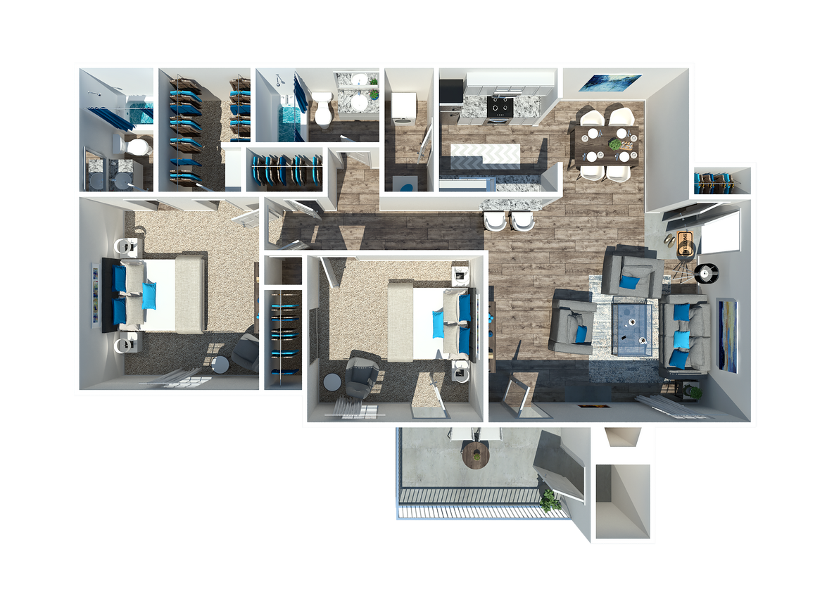 2 Bedroom 2 Bath - The Magnolia