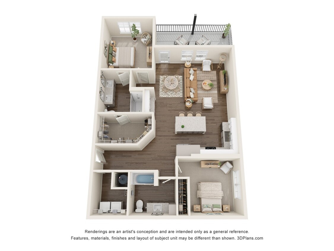 The Calusa | 2 Bed + 2 Bath Apartment | 1,336 SF - The Calusa