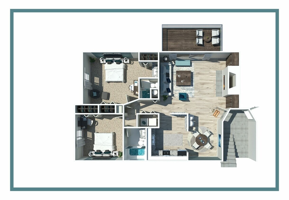 2 Bedroom 2 Bathroom - 2 Bedroom 2 Bath 1092