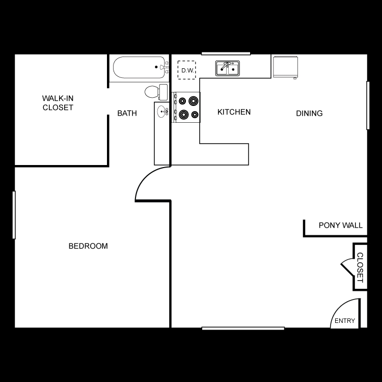 1BR/1BA - 1 Bedroom 1 Bathroom (Northside)