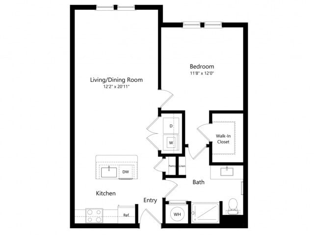 Floor plans are artist’s rendering. All dimensions are approximate. Actual product and specifications may vary in dimension or detail. Not all features are available in every apartment. Prices and availability are subject to change. - A1-S-E2