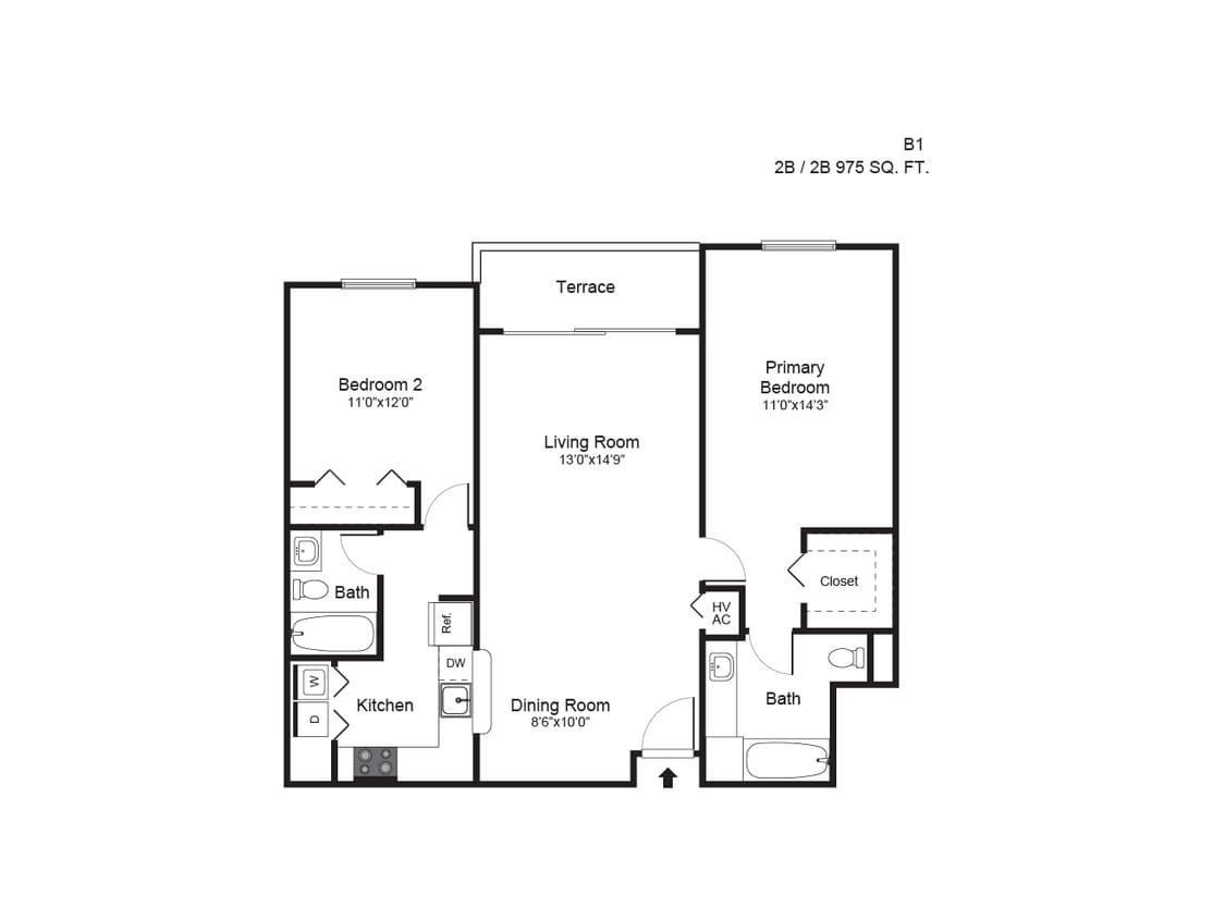 B1 - Two Bedroom