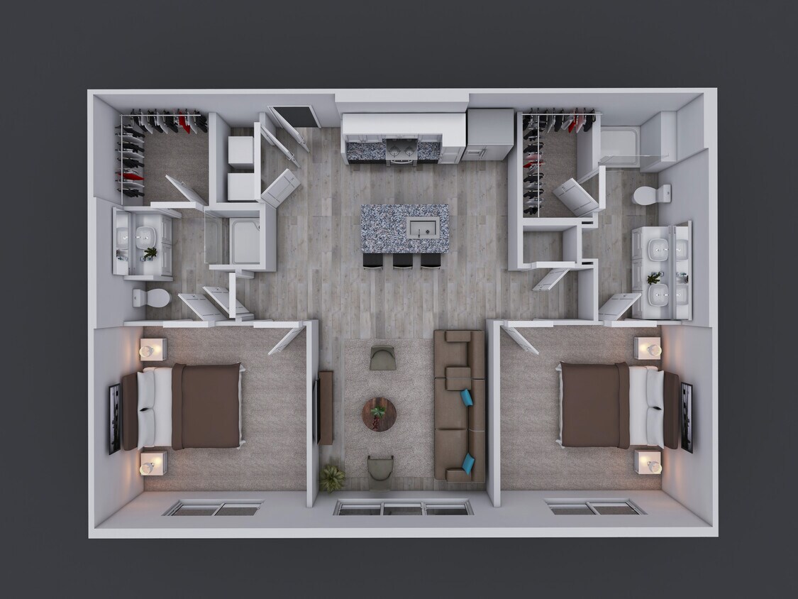 Pflugerville 3D Floor Plan_B1 - B1 AFF 140