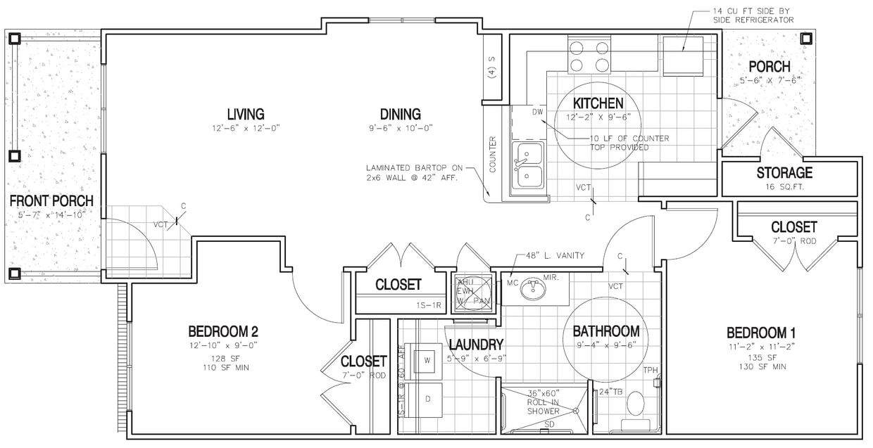 Floor Plan - Unit B2 - Accessible