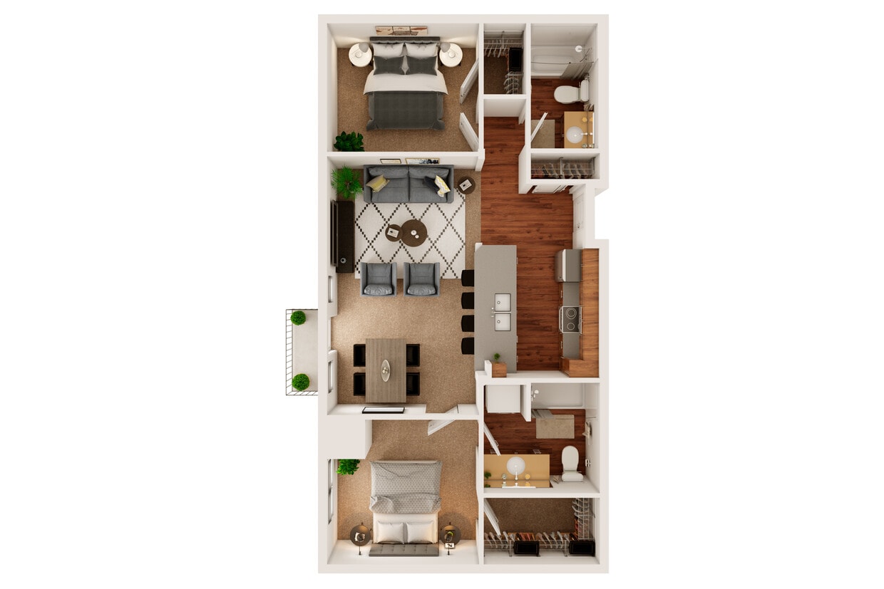 Floor Plan - 2x2 - D2