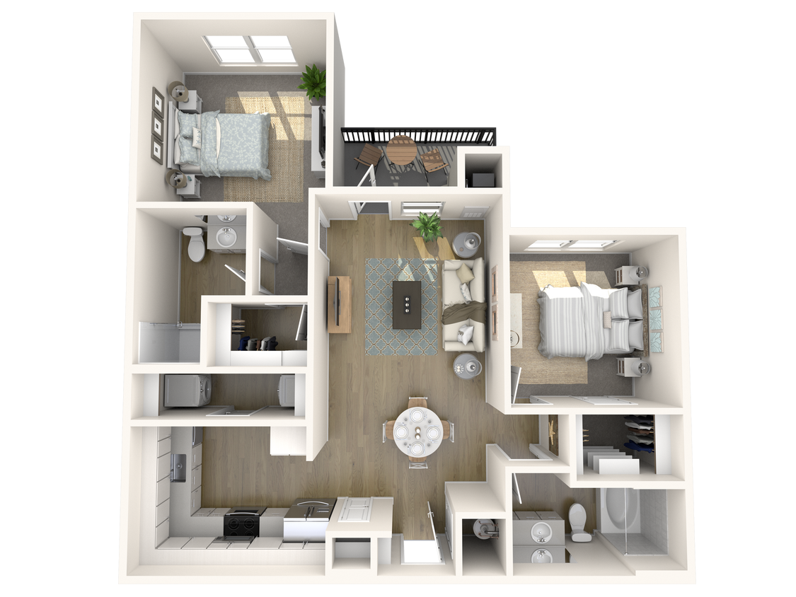 B1 | 2x2 | 1004 sq ft - B1