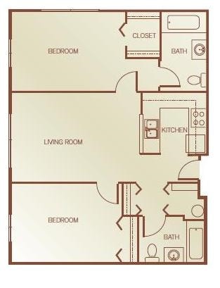 2BR/2BA - Two-Bedroom