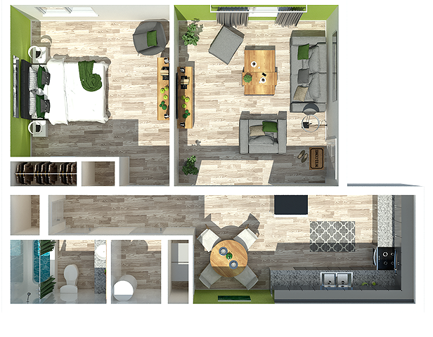 One Bedroom | One Bathroom - One Bedroom