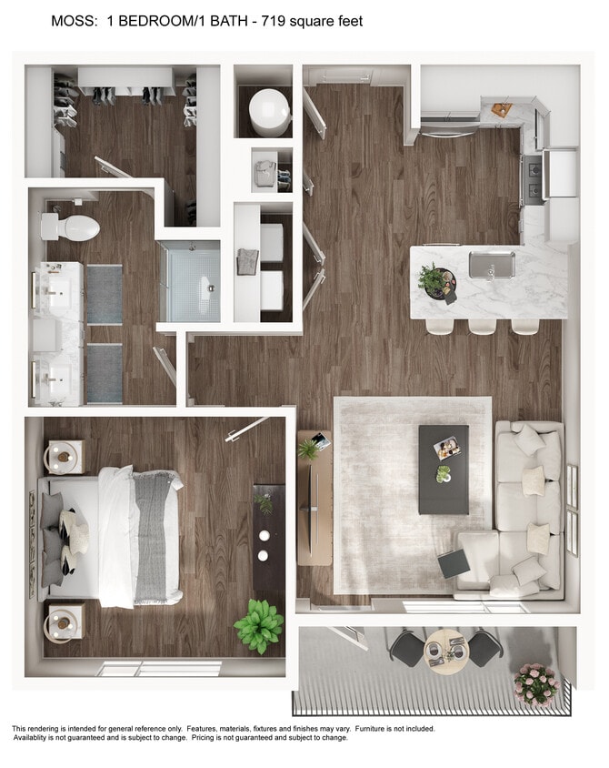 Floor Plan - 1x1 Moss