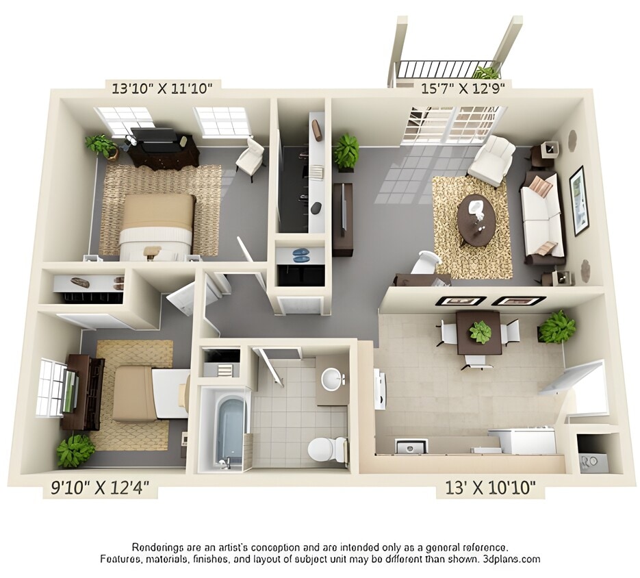 Floor Plan - Two Bedroom