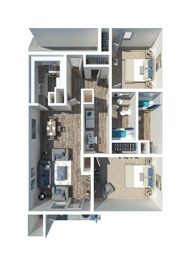 2B2BA - 2 Bedroom 2 Bath