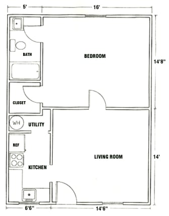 1BR/1BA - 1 bed 1 bath