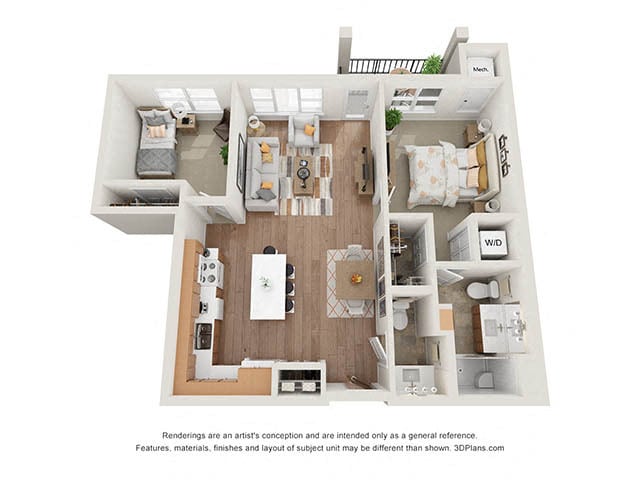 Floor Plan - Two Bedroom - C