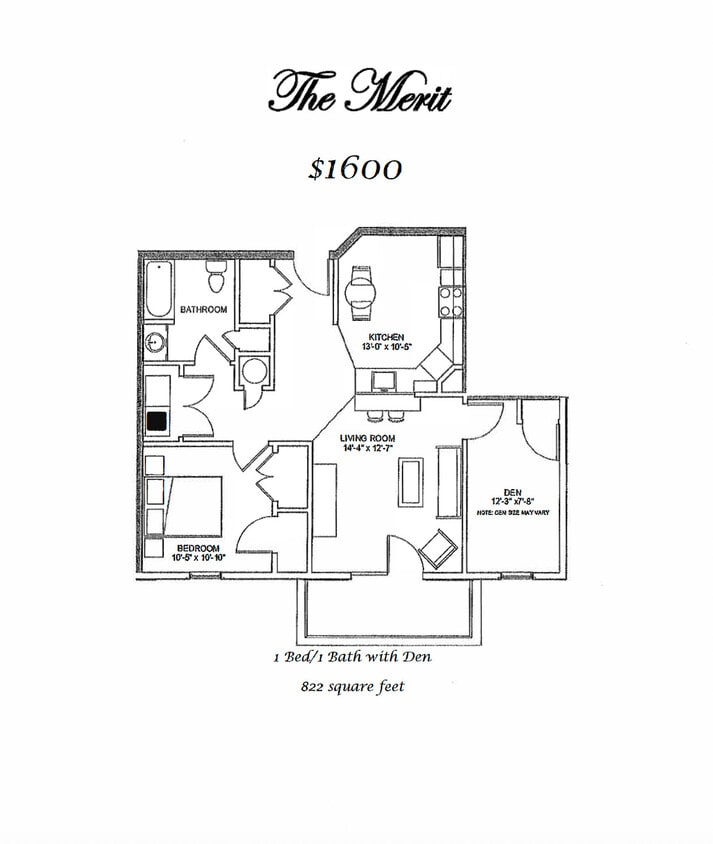 The Merit - 1 BD w/Den