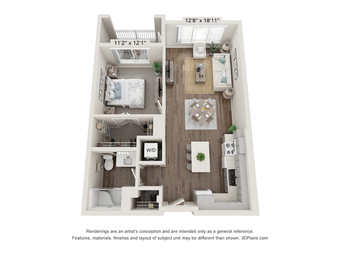 Floor Plan - One Bedroom A1