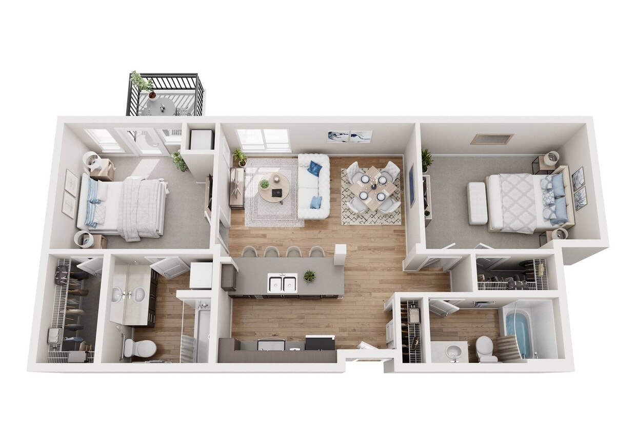 Floor Plan - 2x2 - D3