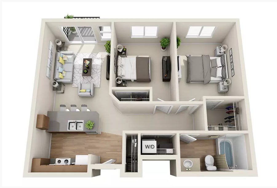 Floor Plan - 2x1 - C1