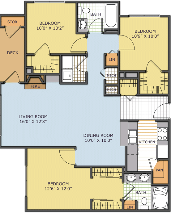 The Palmer - Classic - 2 Beds - 2 Baths - 1323 Sq. ft. - Classic