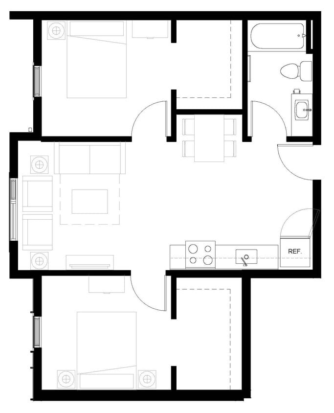Floor Plan - Two-Bedroom