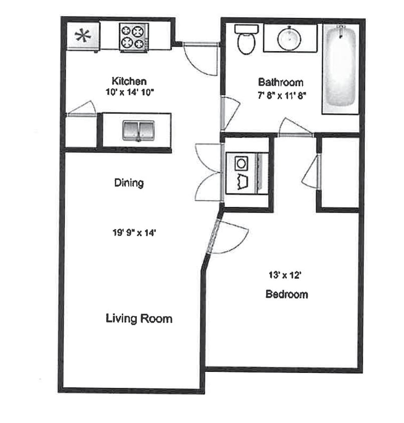 Floor Plan - 1X1 B