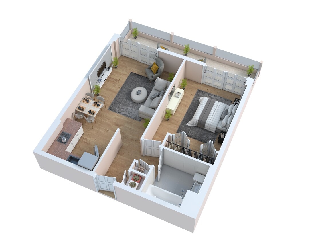 Floor Plan - 1 Bed