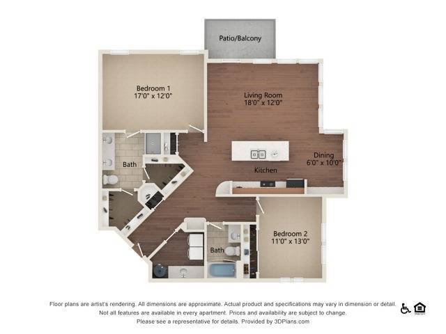 Iris | 2 bed 2 bath | 1316 sq ft - Iris