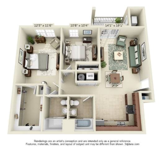 Two Bedroom Deluxe Phase 2 - Two Bedroom Deluxe Phase 2
