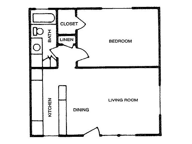 1BR/1BA - 1 Bedroom