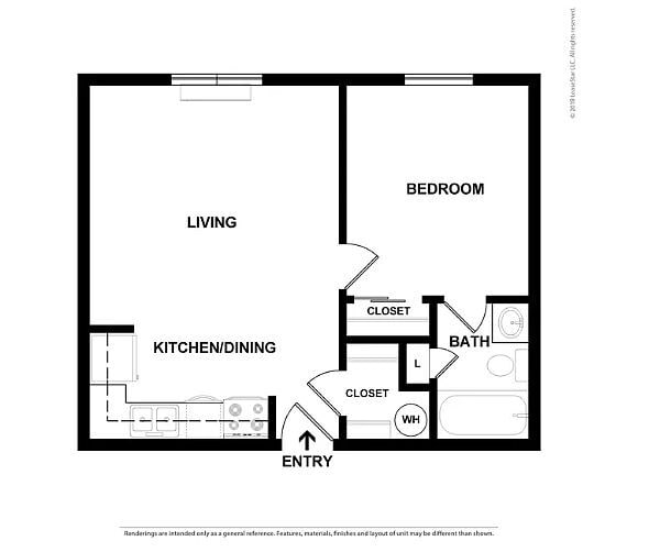 Floor Plan - 1 Bedroom Garden