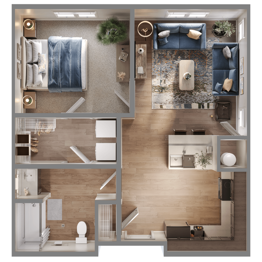 Floor Plan - 1 Bedroom - A
