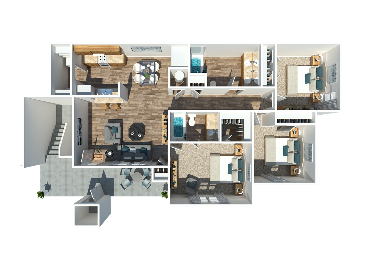 Three Bedroom Two Bathroom - Three Bedroom Two Bathroom