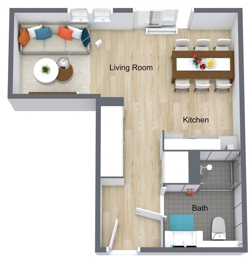 Floor Plan - Coastal Lane - Deluxe Studio