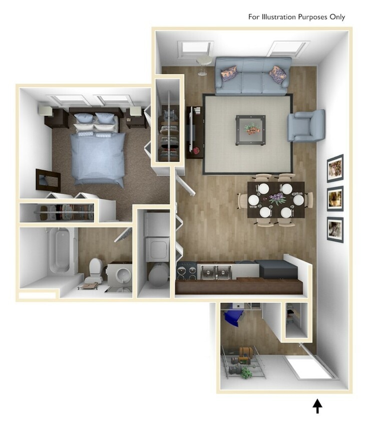 1x1 with Den & View FLATS - 1 BEDROOM 1 BATHROOM WITH DEN VIEW