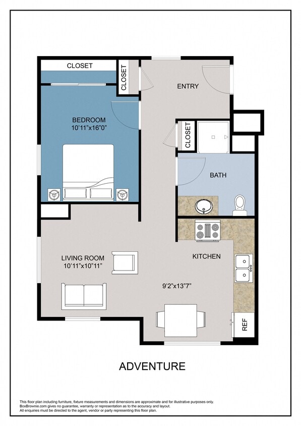 Floor Plan - Adventure - One Bedroom